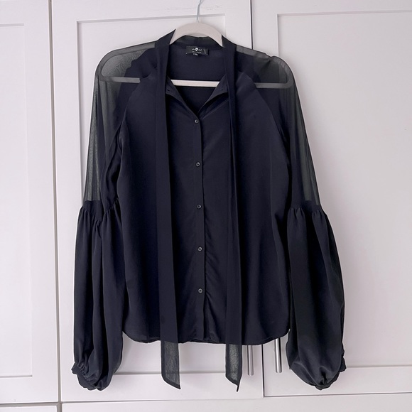 7 for all mankind silk blouse - Picture 5 of 11